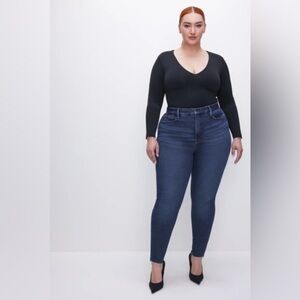 GOOD American Good Legs Raw Hem Jeans. Size 16. Pre-loved condition